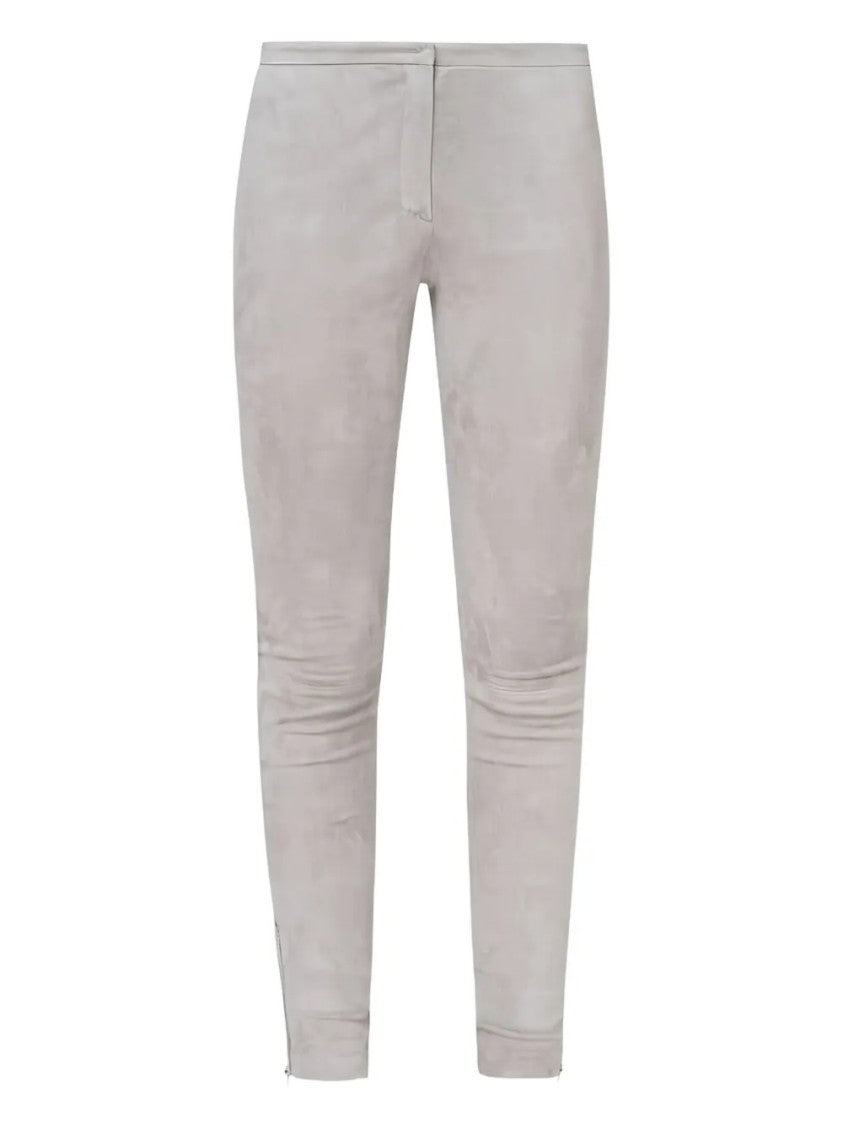Fabiana Filippi Slim-Fit Suede Leather Pants