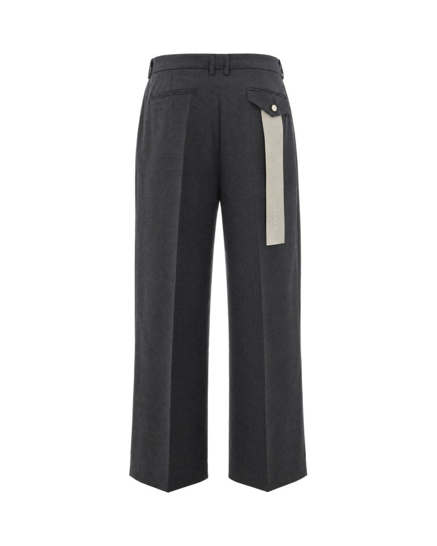 Thestroy Dark Grey Inno Double Pleat Stretch Twill Pants