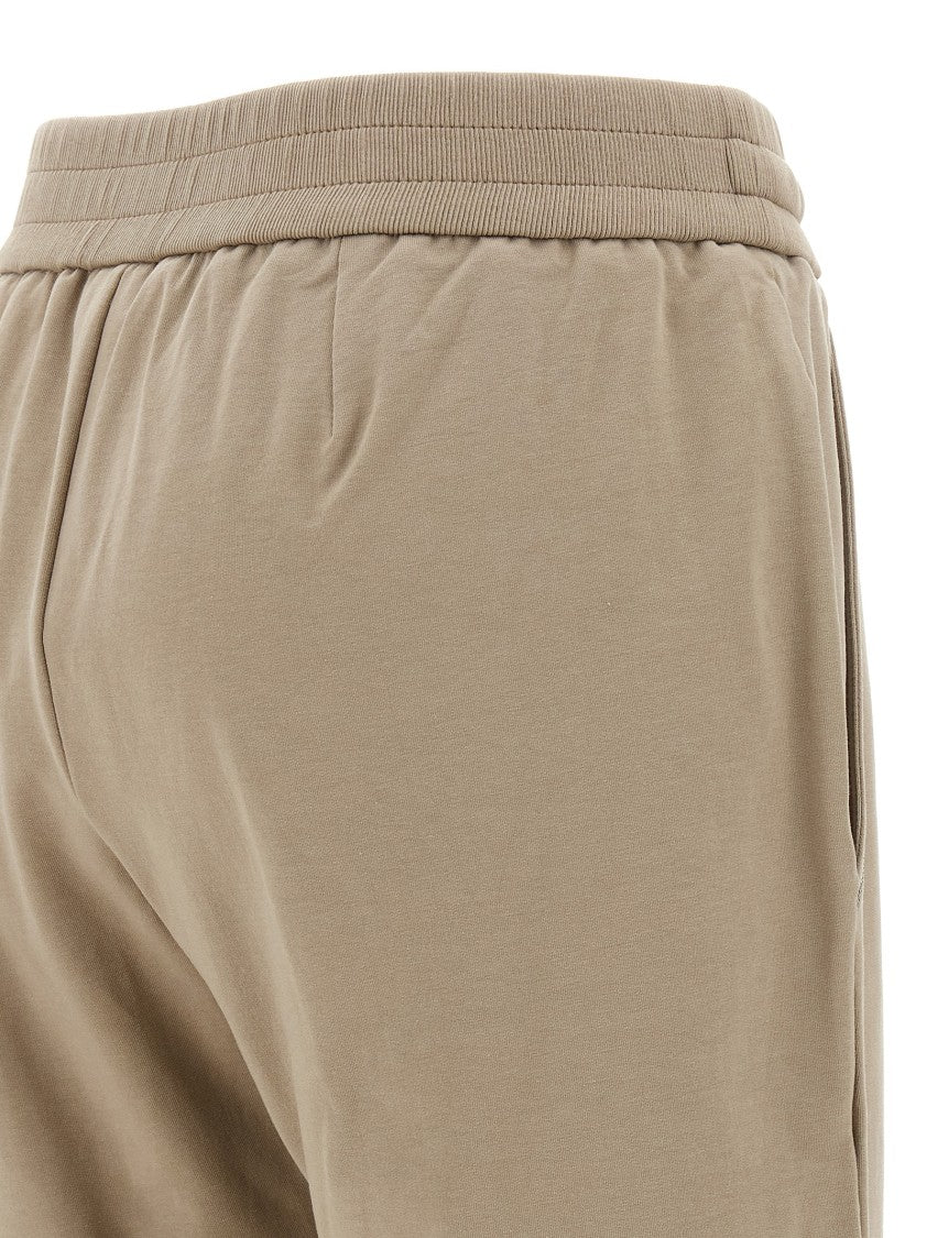 Brunello Cucinelli Brushed Cotton Joggers With Monile Detail