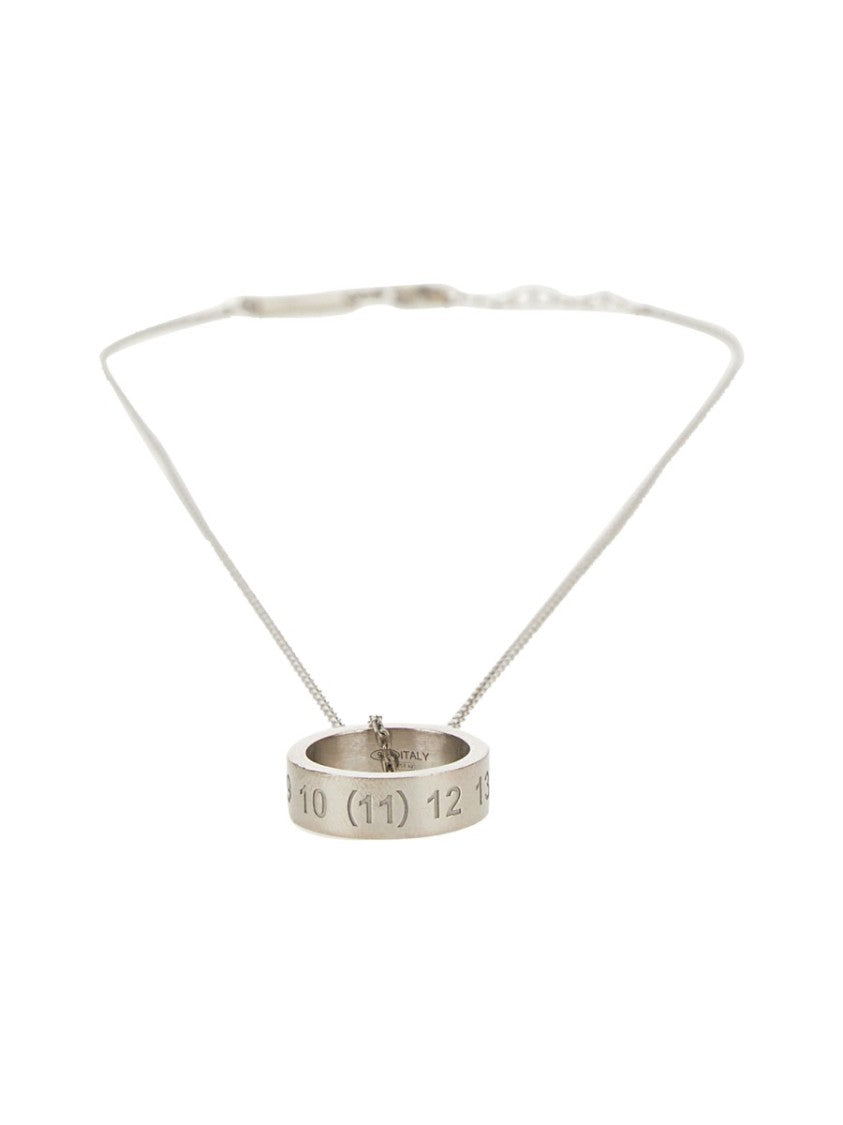 Maison Margiela Silver Number Ring Necklace