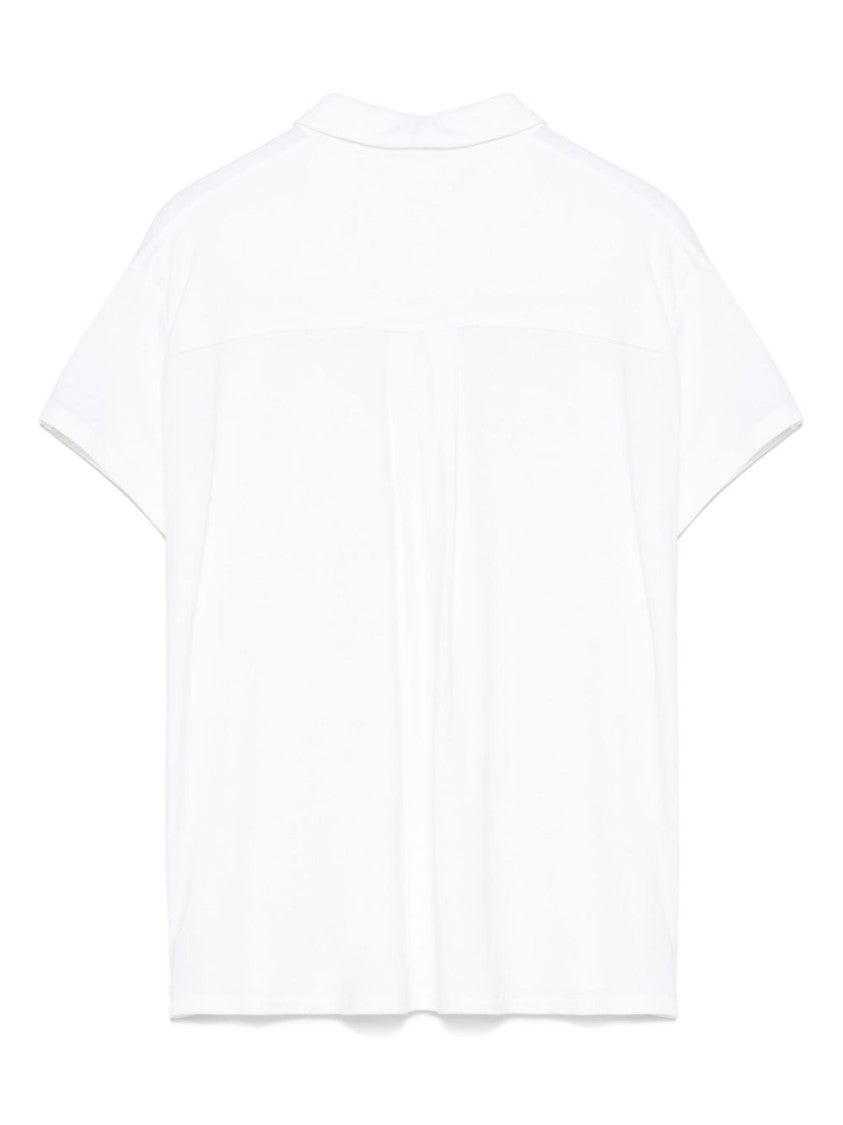 Majestic Filatures Short-Sleeved White Shirt With Classic Collar