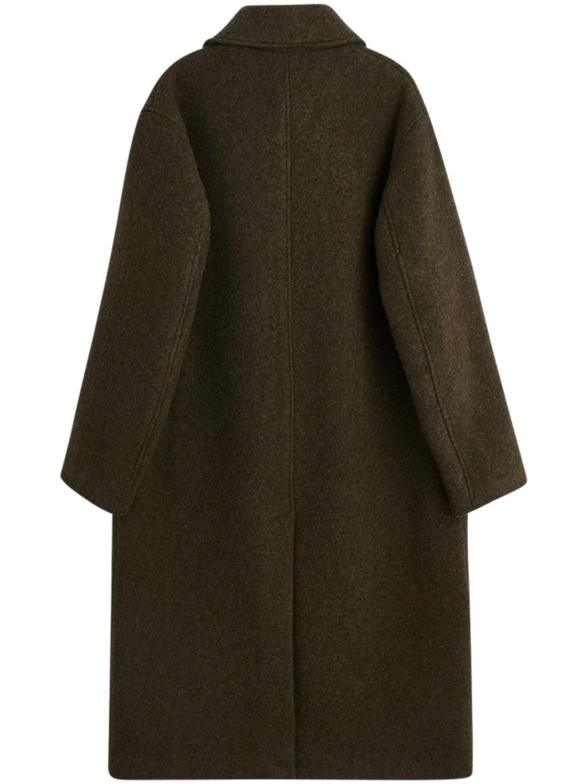 Sunflower Classic Collar Long Straight Silhouette Coat