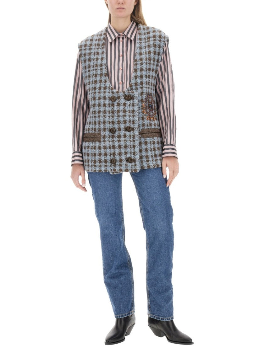 Etro Houndstooth Over Vest