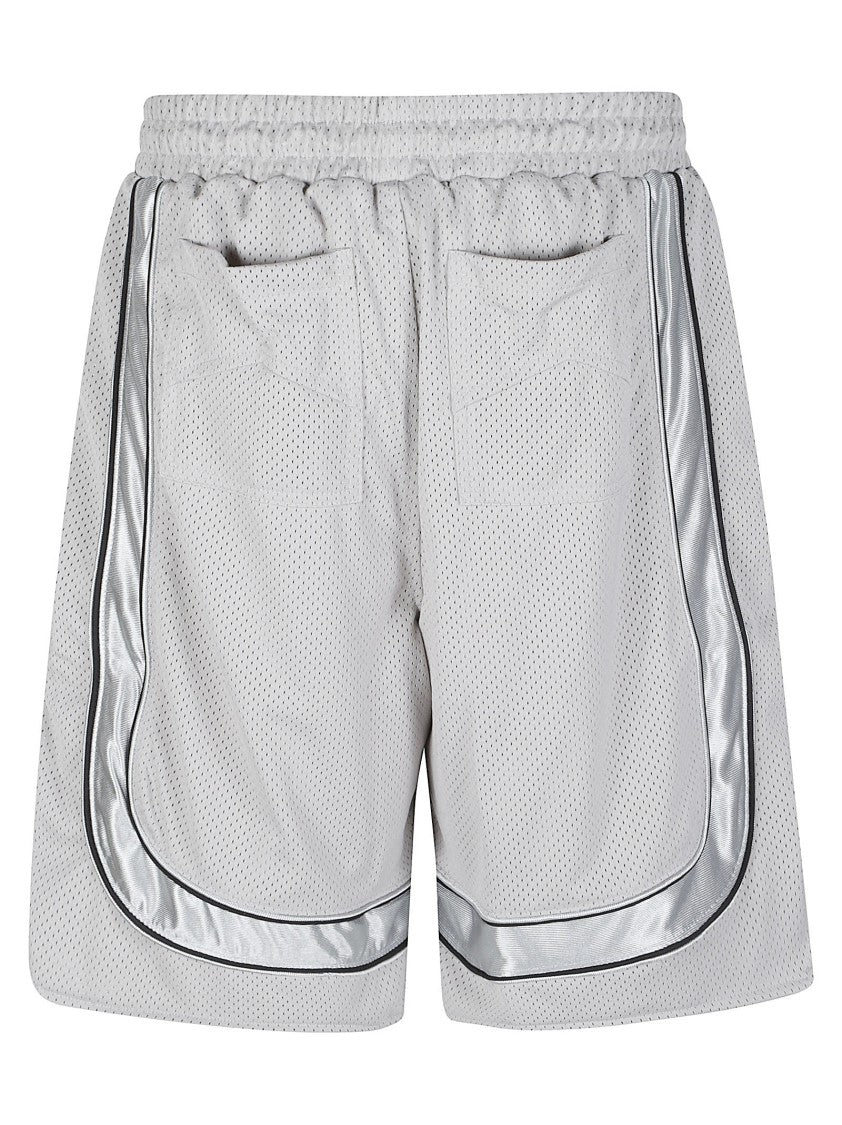 Rhude Baggy Mesh Collegiate Logo Polyester Shorts