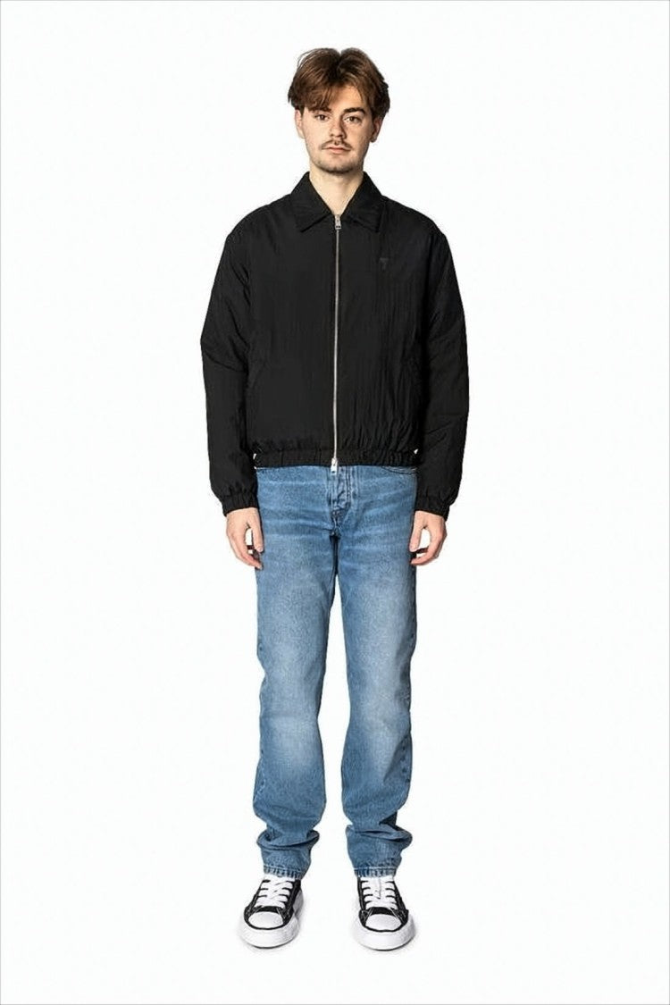 Ami Cropped Bomber Jacket With Boxy Silhouette