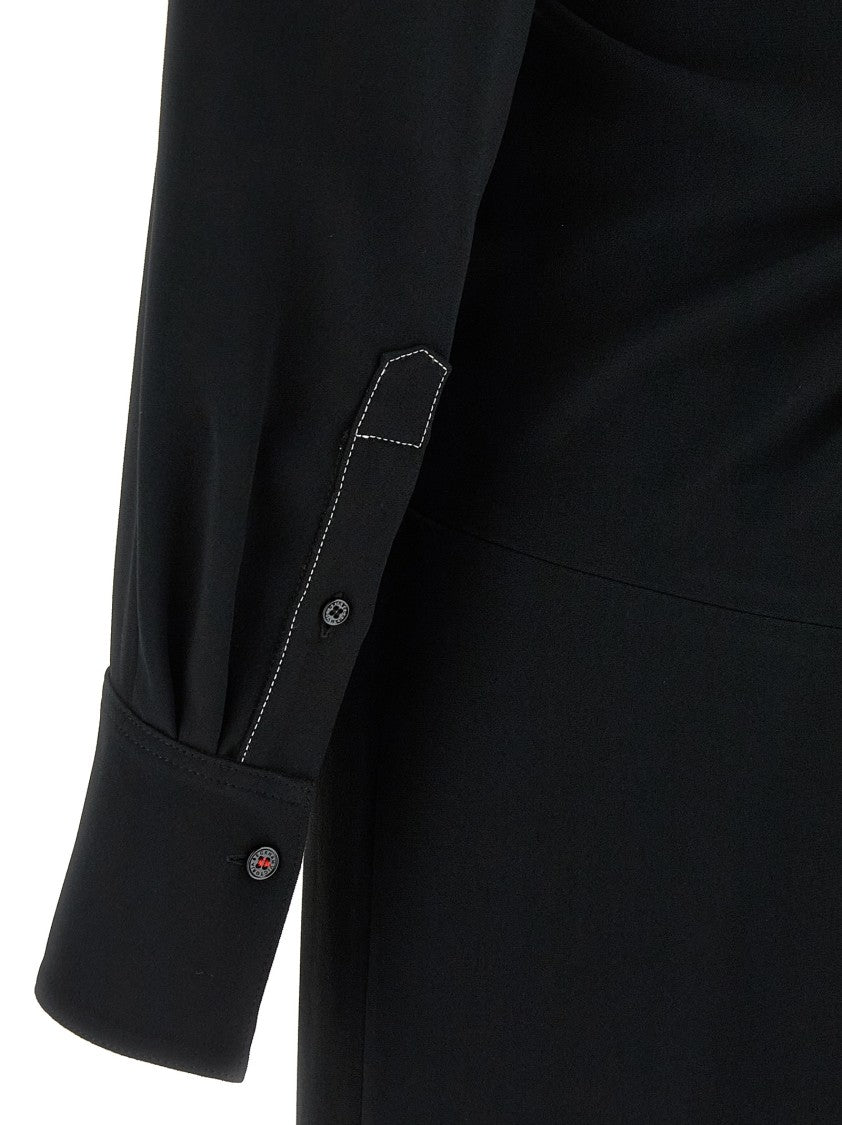 Victoria Beckham Long Sleeve Polo Collar Midi' Dress