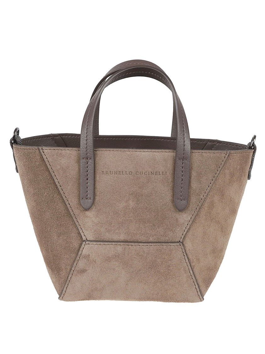 Brunello Cucinelli Compact Mini Suede Shoulder Bag