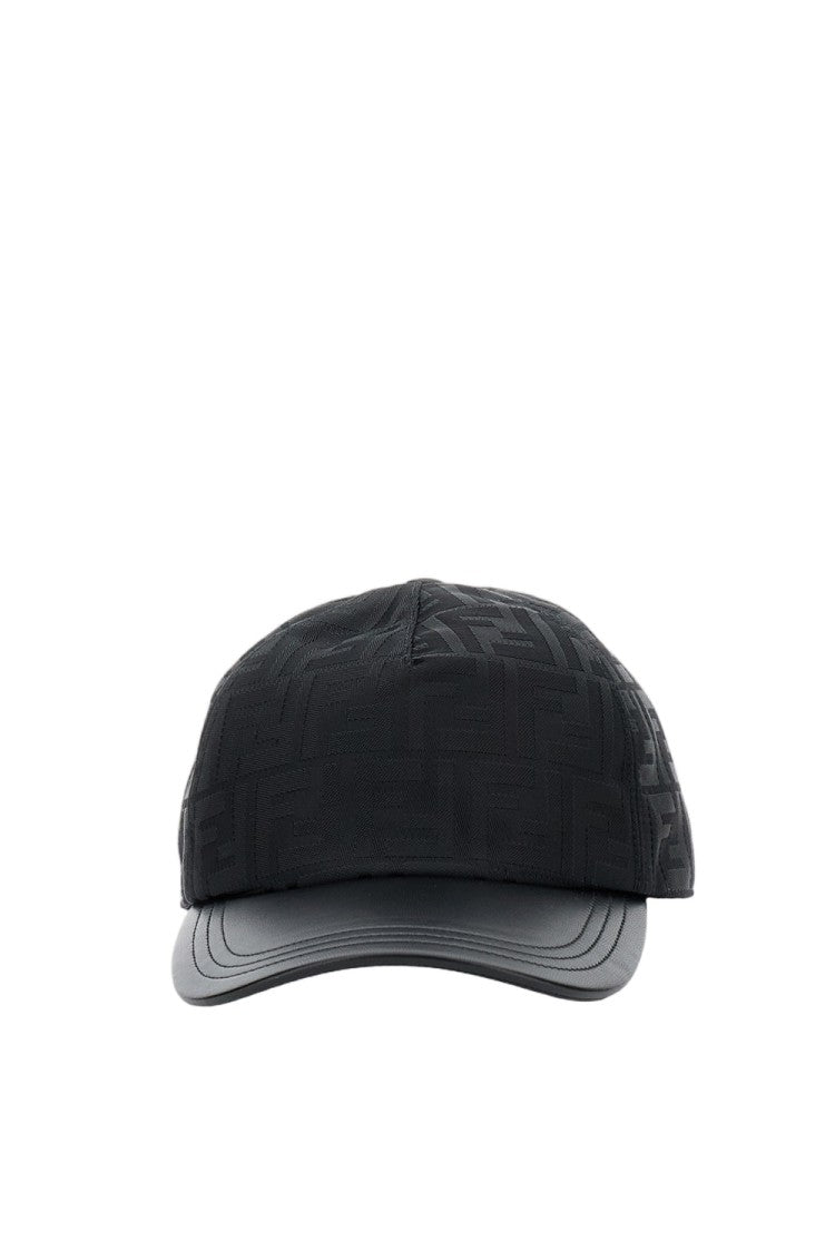 Fendi Cotton Hat With Leather Visor