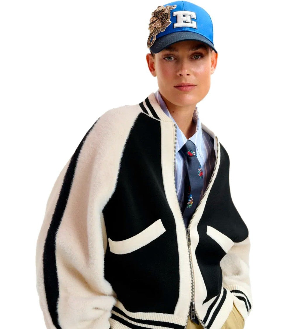 Essentiel Antwerp Idol Bicolor Knitted Bomber Jacket