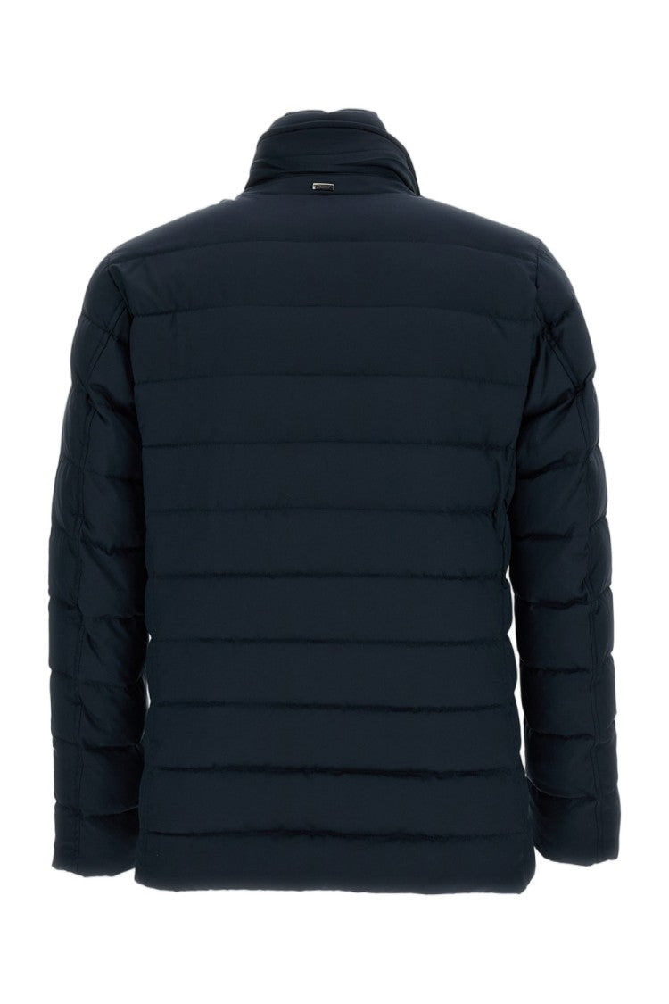 Herno Blue Arendelle Technical Fabric Quilted Jacket
