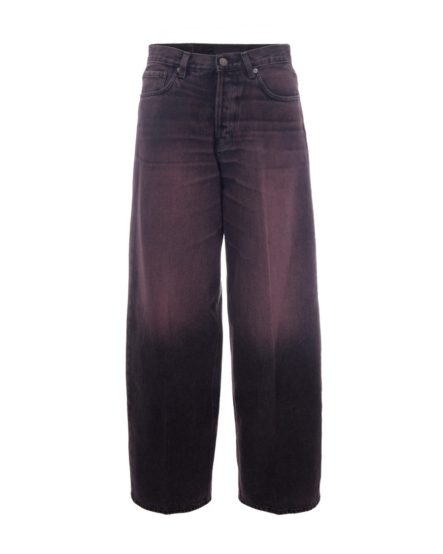Haikure High-Waisted Wide-Leg Jeans With Dark Wash Effect