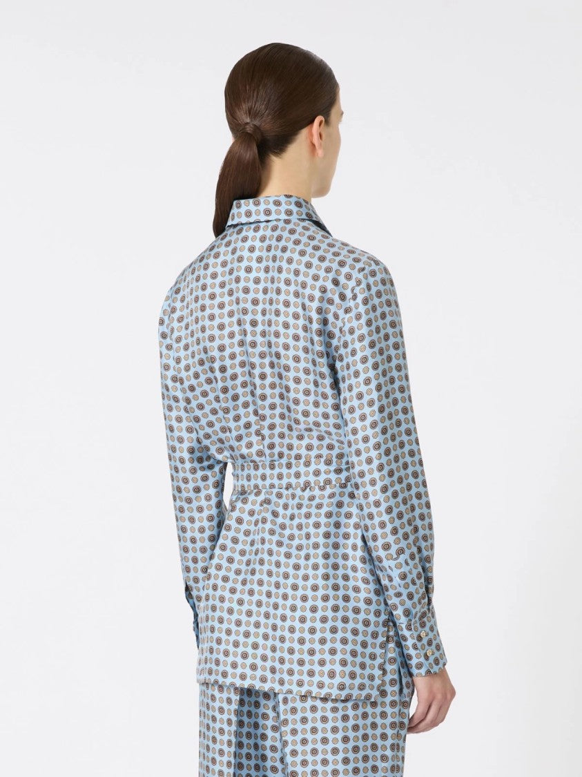 Max Mara Silk Long-Sleeved Shirt With Tailored Silhouette
