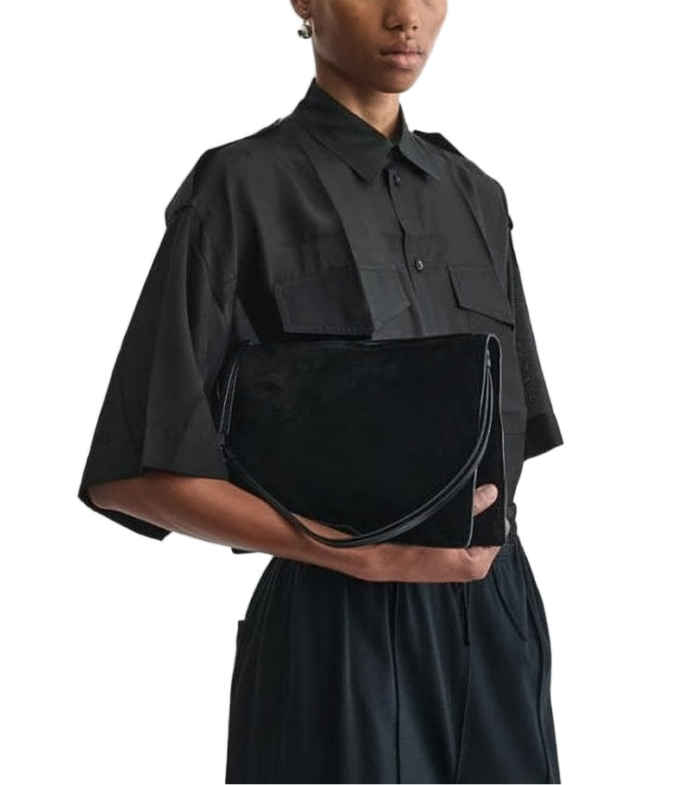 Phoebe Philo Rectangular Cowhide Leather Clutch With Lambskin Lining