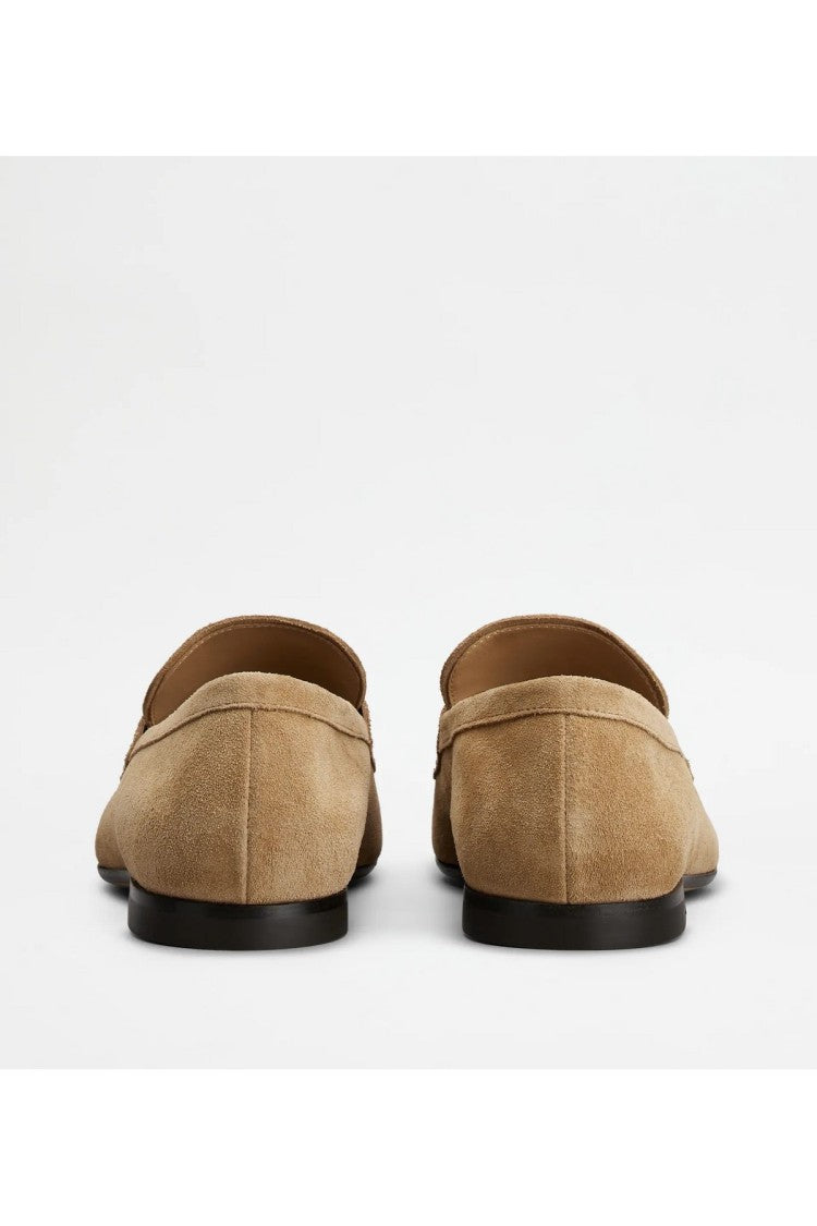 Tod's Brown Unstructured Suede Penny Loafers
