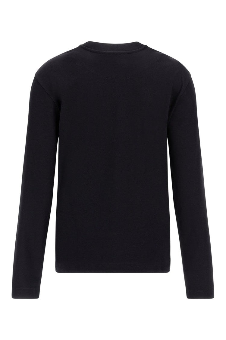 Jil Sander Minimalist Black T-Shirt With Crew Neckline And Relaxed Fit