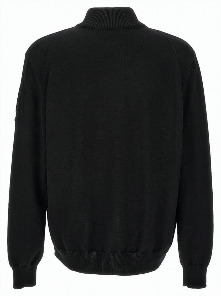 Moncler Quilted Padded Jacket With Knit Sleeves