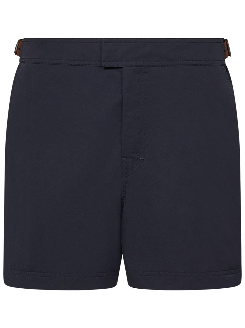 Zegna Navy Nylon Swim Shorts