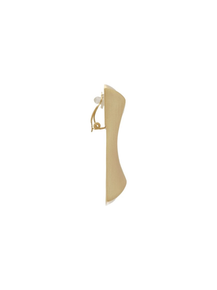 Cult Gaia Alaya Pillow Rectangular Matte Clip Earrings