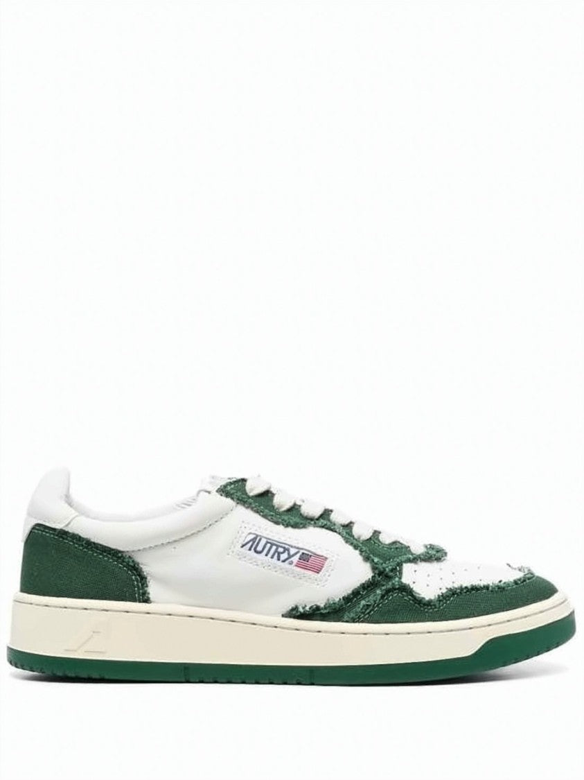 Autry Low-Top Sneakers With Textured Overlays And Retro Appeal