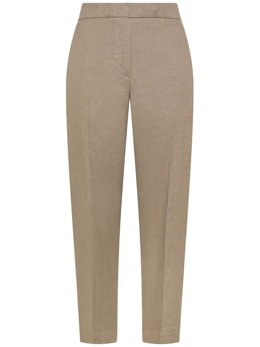 Seventy Venezia Brown Straight-Leg Tailored Cropped Pants