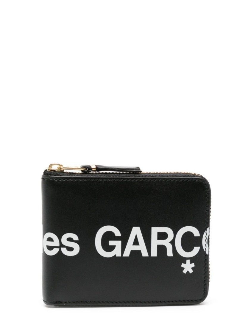 Comme Des Garçons Black Calf Leather Logo Wallet