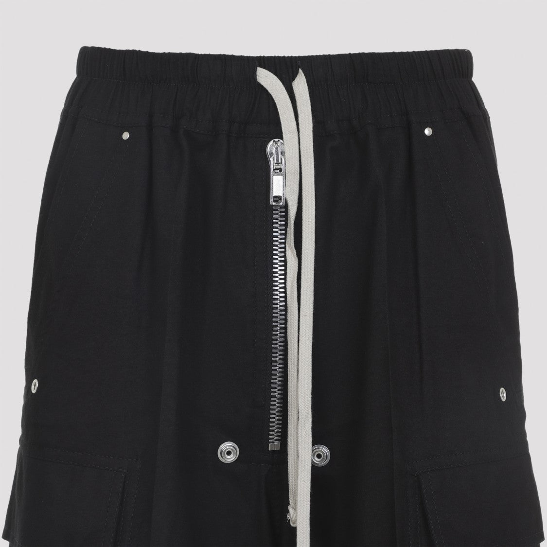Rick Owens Black Cotton Cargobelas Pants
