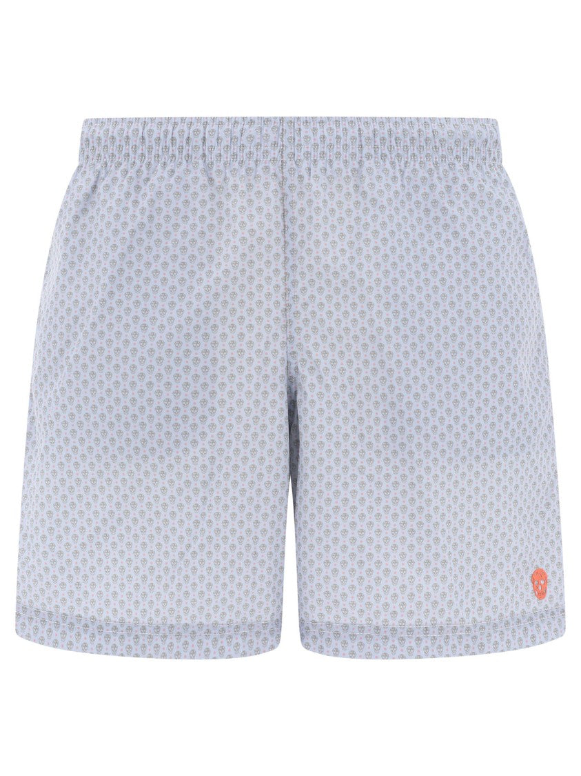 Alexander Mcqueen Light Blue Swim Shorts