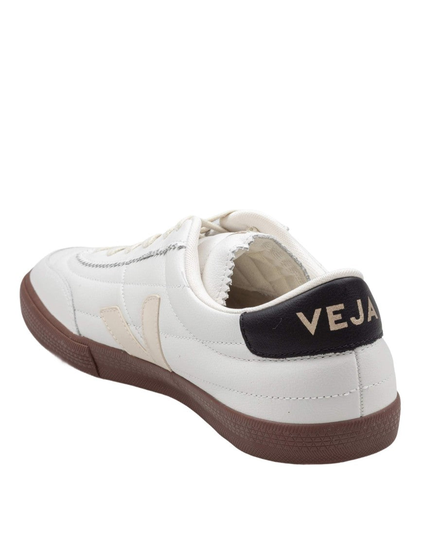 Veja Panenka Leather Sneakers In White And Cream