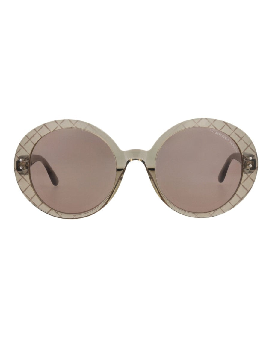 Bottega Veneta Round-Frame Acetate Sunglasses