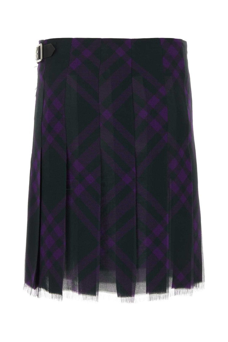 Burberry Embroidered Silk Skirt