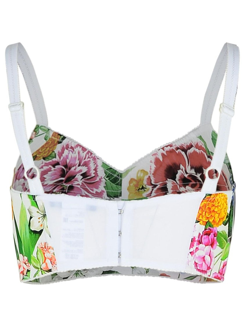 Dolce & Gabbana White Cotton Blend Top