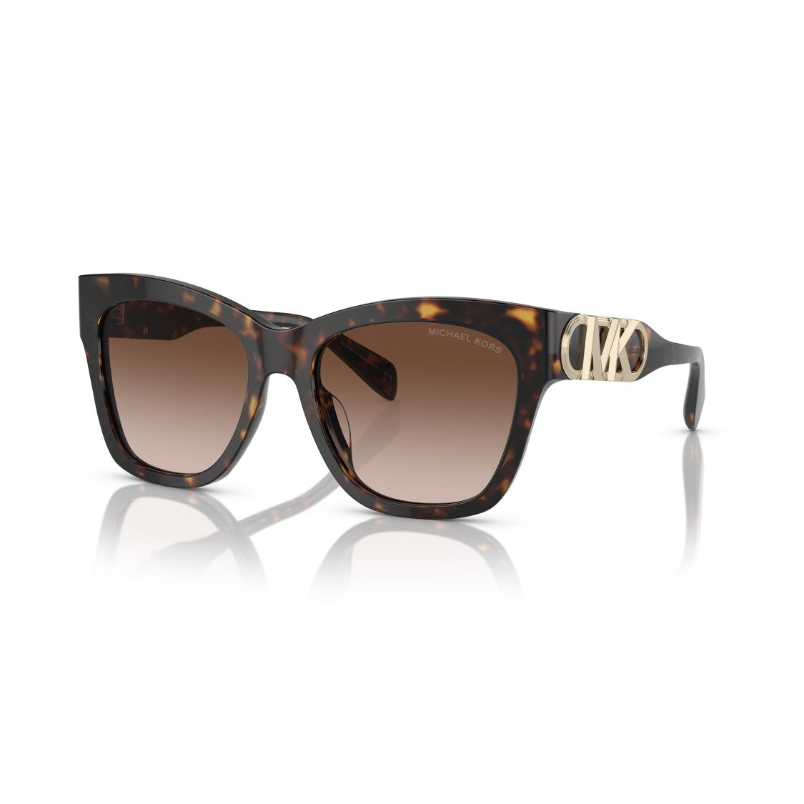 Michael Kors 0Mk2182u Oversized Tortoiseshell Acetate Sunglasses With Gold-Logo Temples