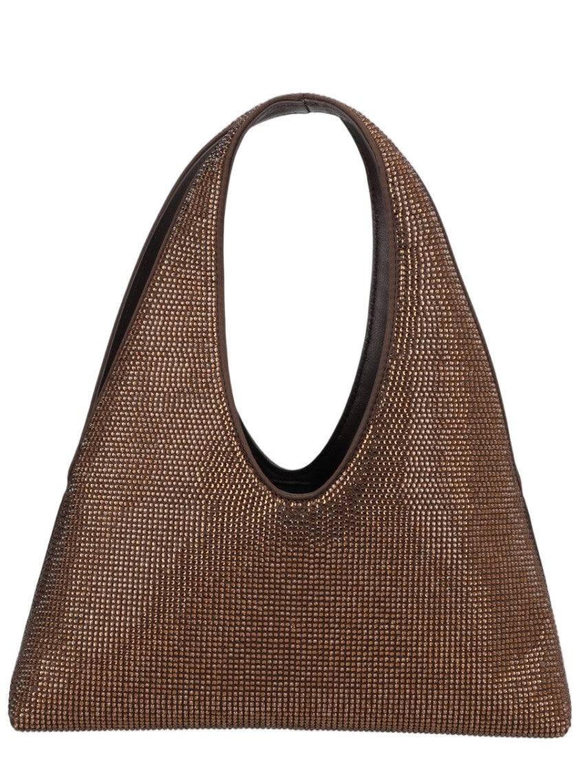 Alexander Wang Brown Crystal Glass Triangular Crossbody Bag