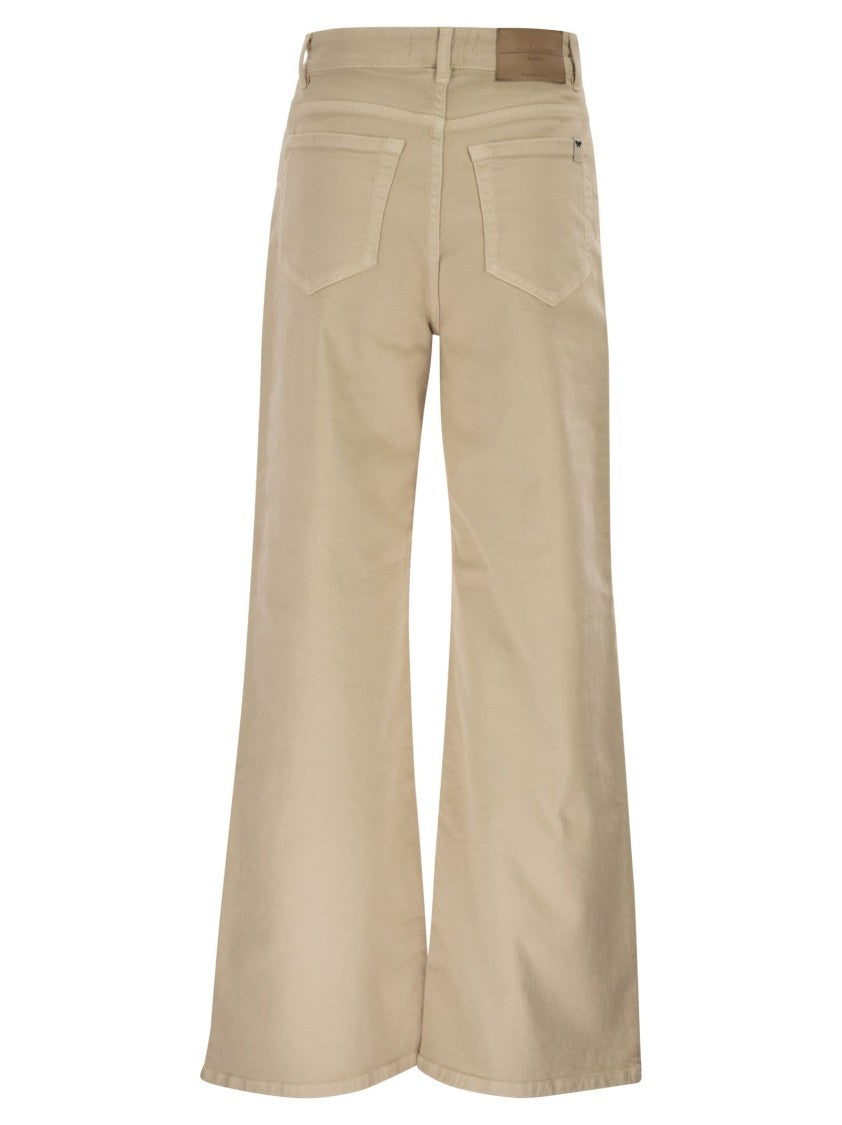 Max Mara Wkdmedina - Wide-Leg Trousers In Cotton Drill