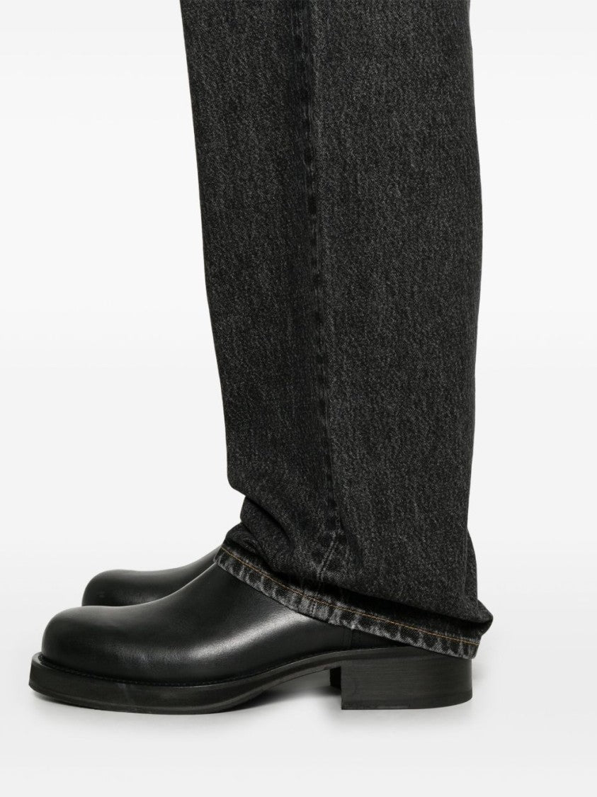 Sunflower Classic Straight-Leg Black Cotton Jeans With Button Fly And Five-Pocket Design