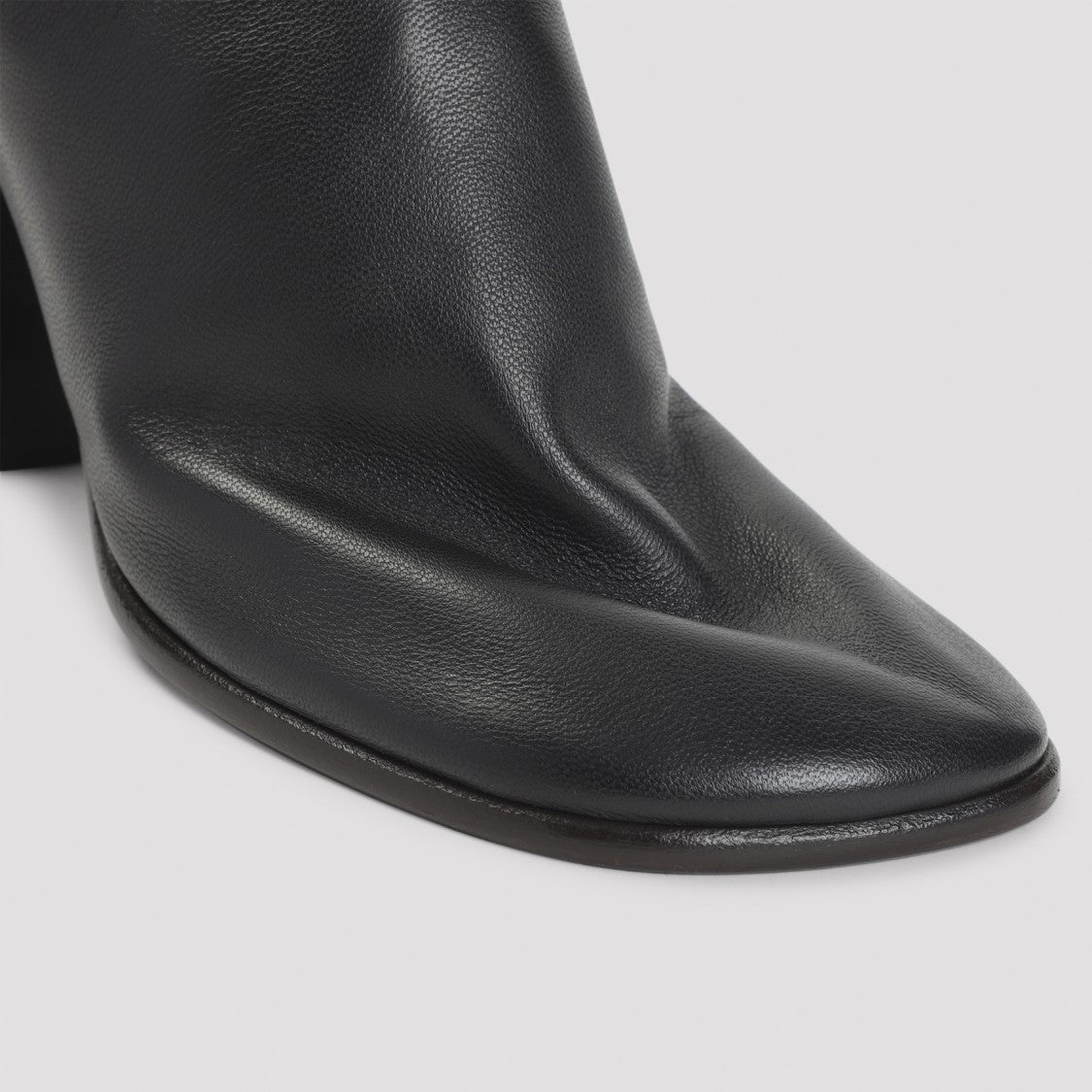 Lemaire Dark Chocolate Brown Cuir Dagneau Glove Ankle 80 Boots