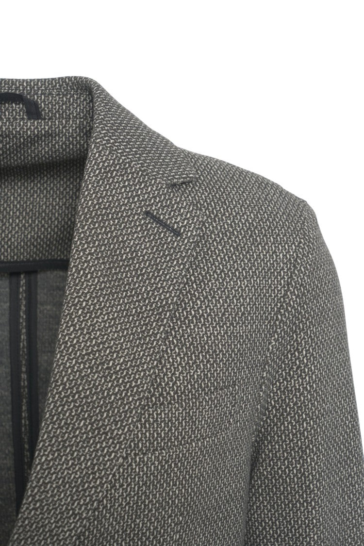 Circolo 1901 Single-Breasted Textured Knit Blazer With Notch Lapels