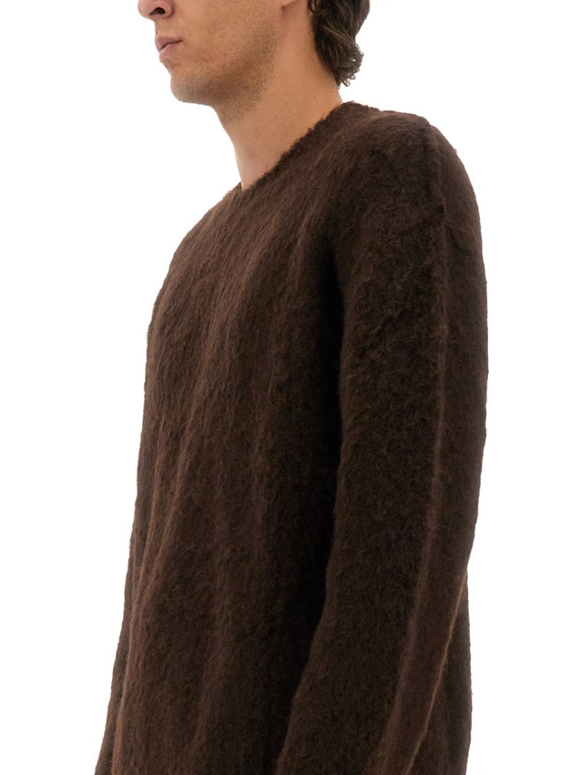 Uma Wang Boxy Brown Alpaca Blend Sweater