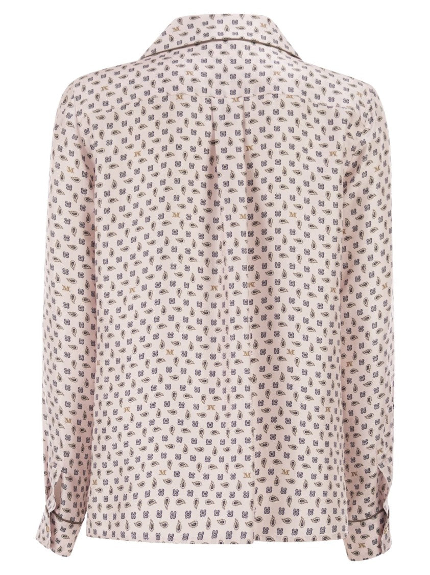 Max Mara Mxmdisco - Semi-Fitted Printed Silk Shirt