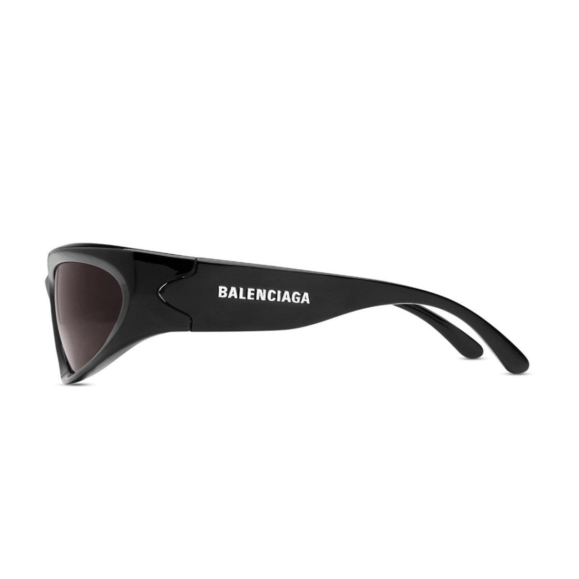 Balenciaga Black Swift Oval Celluloid Rectangular Sunglasses