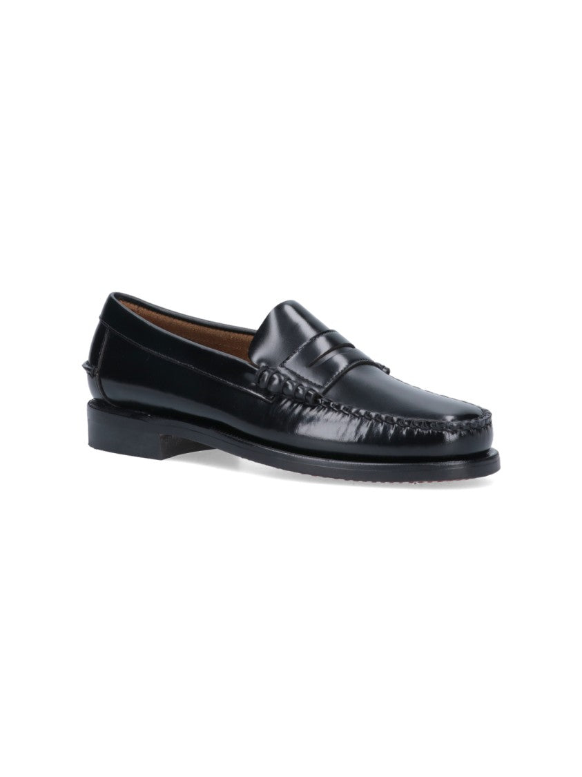 Sebago Round Toe Slip-On Moccasins With Cut-Out Upper Design