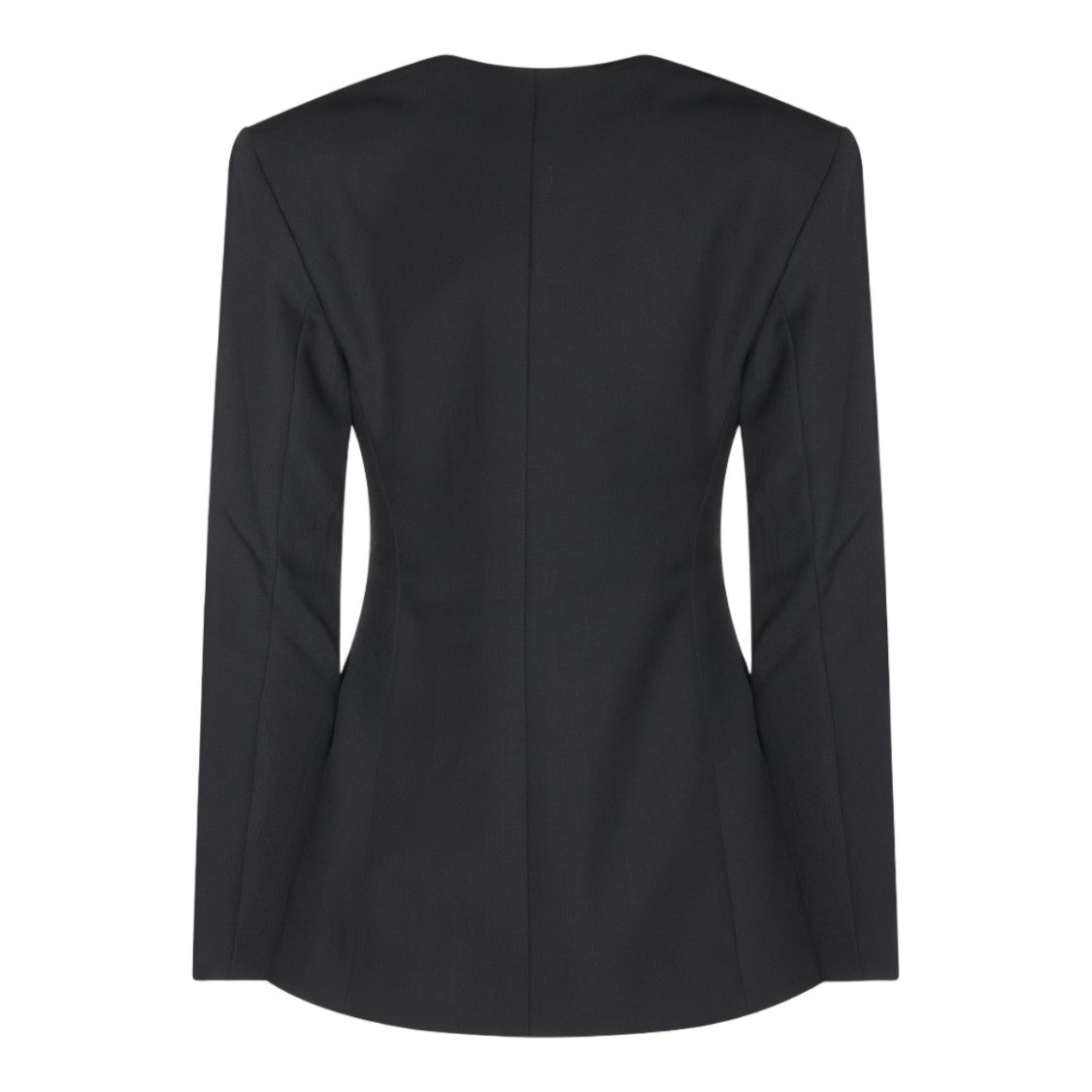 Anine Bing Tailored Black Jacket With Round Neckline