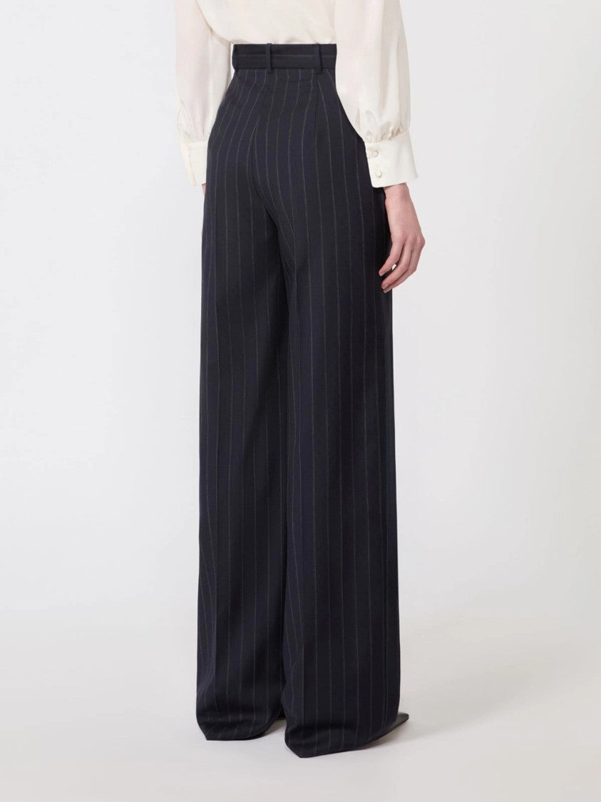 Max Mara Enfasi High-Waisted Pinstriped Wide-Leg Trousers