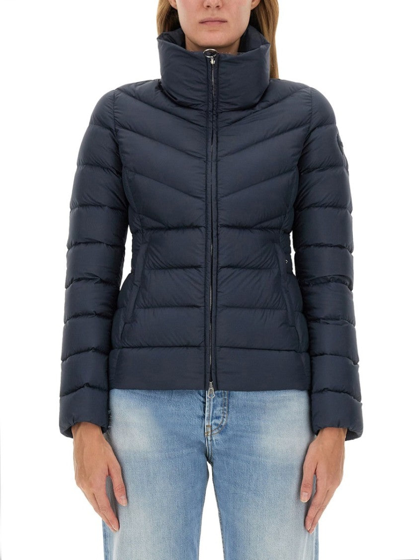 Colmar Originals Fitted Blue Down Jacket With Logo