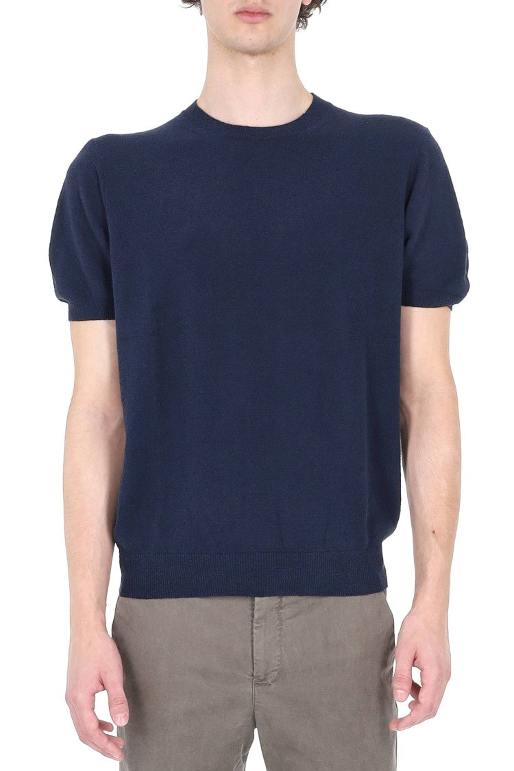 Drumohr Blue Lightweight Terry Cotton-Blend T-Shirt