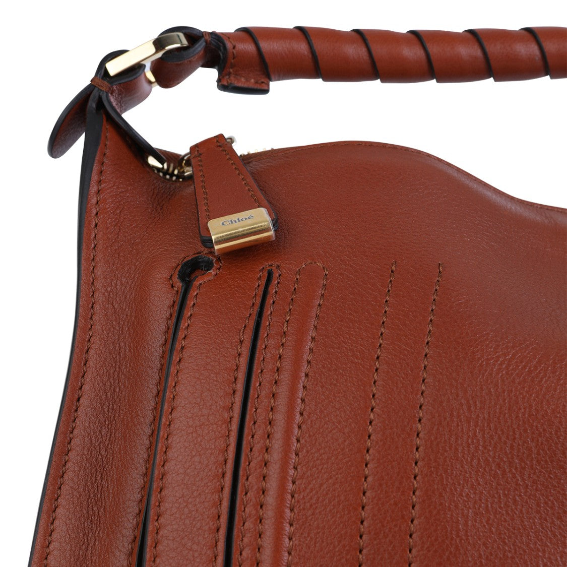 Chloé Brown Leather Marcie Shoulder Bag