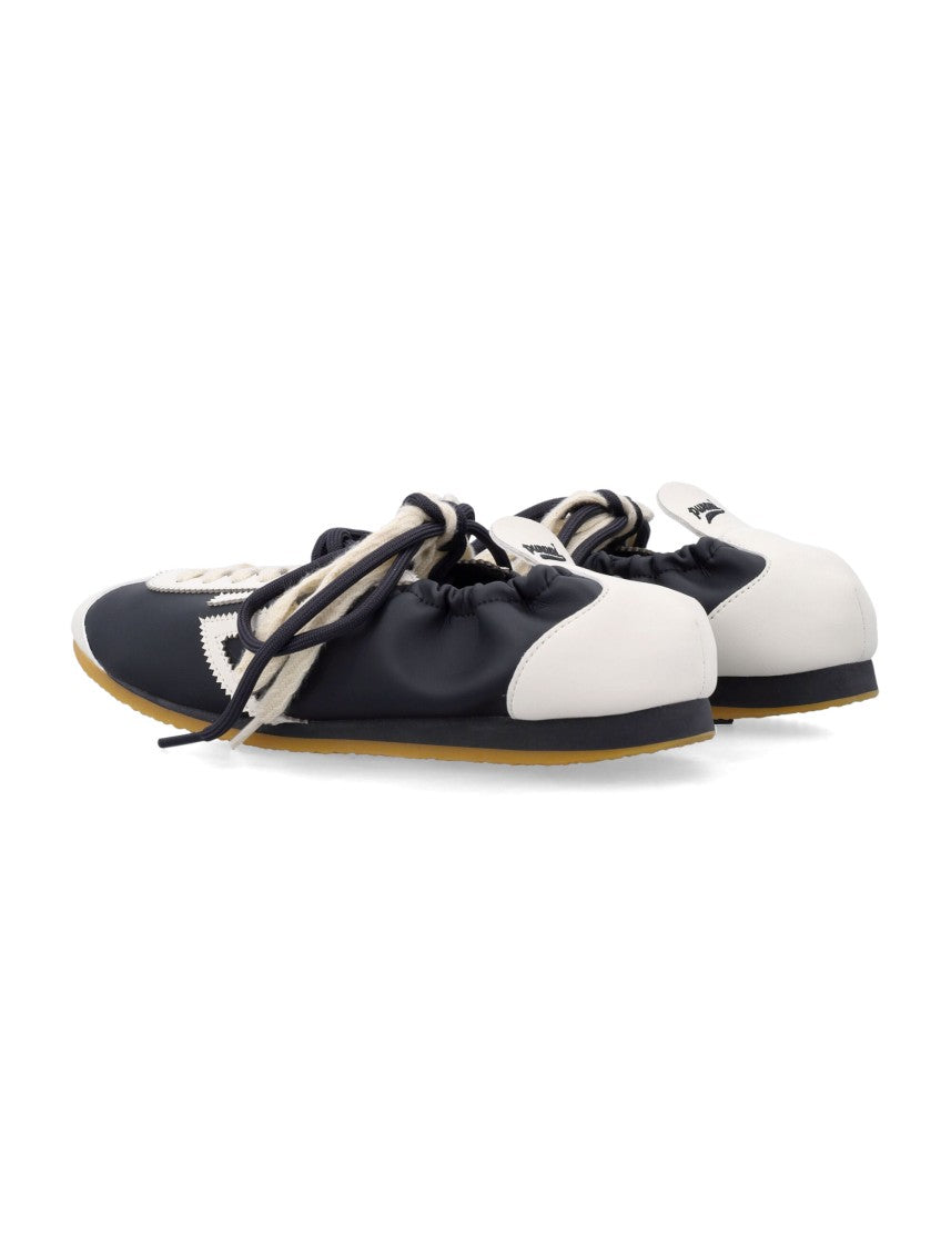 Puraai Vegan Leather Sneakers With Double Lace System And Rubber Outsole