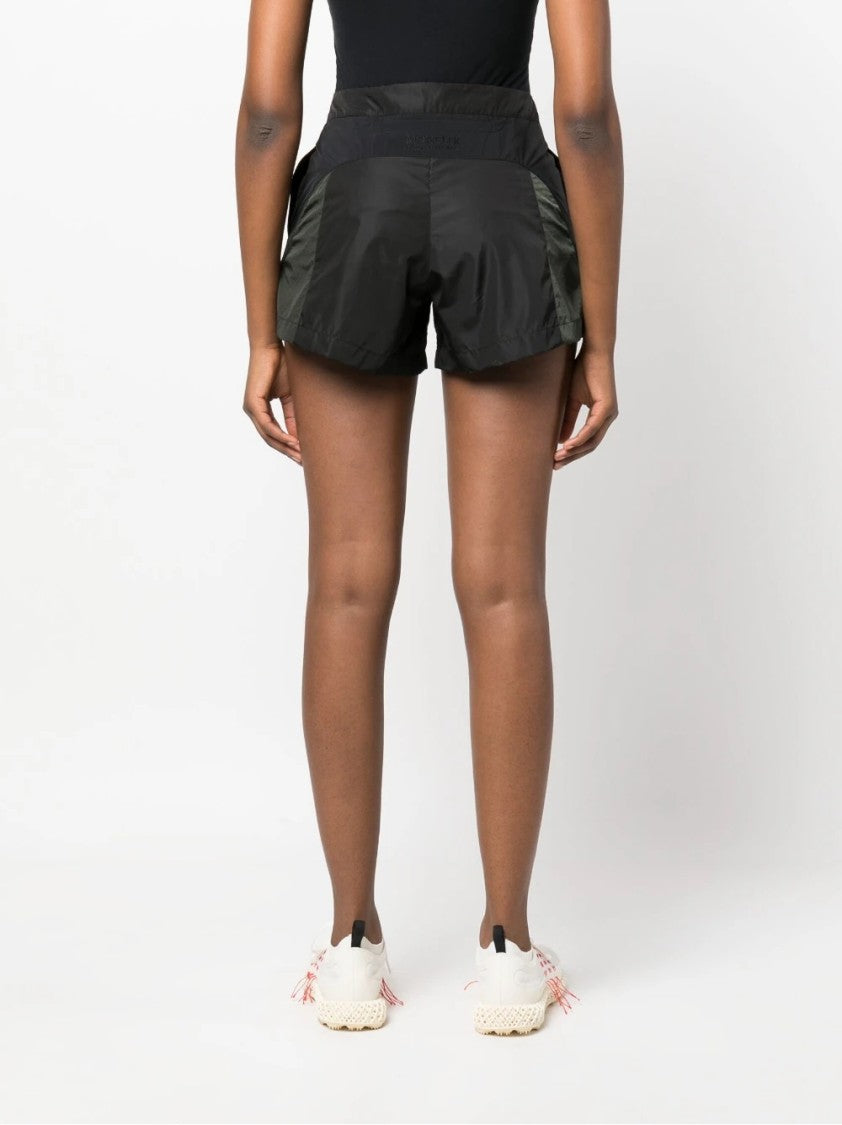 Moncler Combination Panel Active Shorts With Classic Button Closure