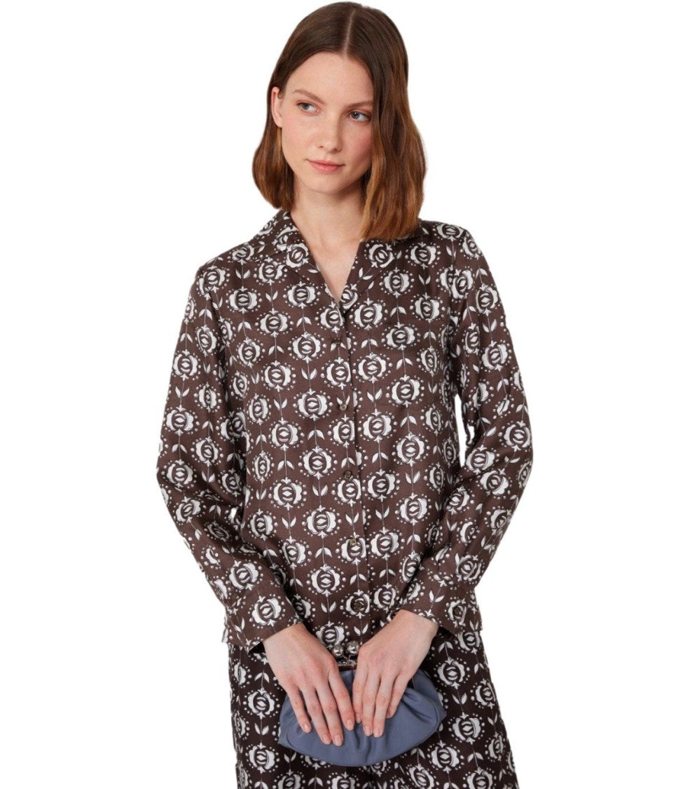 Max Mara Oncia Brown Shirt