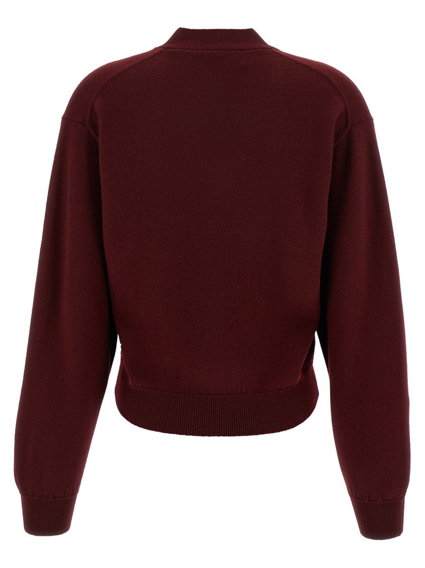 Dsquared2 V-Neck Cropped Wool Sweater